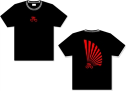 G-Man Apparel Rising Sun Bicycle T-Shirt - Black