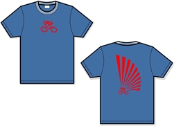G-Man Apparel Rising Sun Bicycle T-Shirt - Indigo Blue