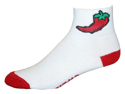 GIZMO Bicycle Socks 5" White/Red