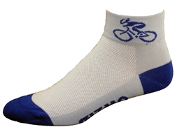 GIZMO CoolMax Socks - Bicycle - Light Blue/Royal