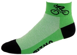 GIZMO CoolMax Socks - Bicycle - Green/Black