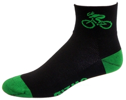 GIZMO CoolMax Socks - Bicycle - Black/Green