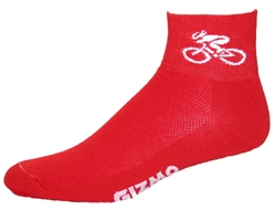 GIZMO CoolMax Socks - Bicycle - red