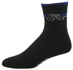 GIZMO CoolMax Socks - Bicycle - 5"Cuff black/blue