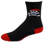 Pirate 5" Cuff Socks - black