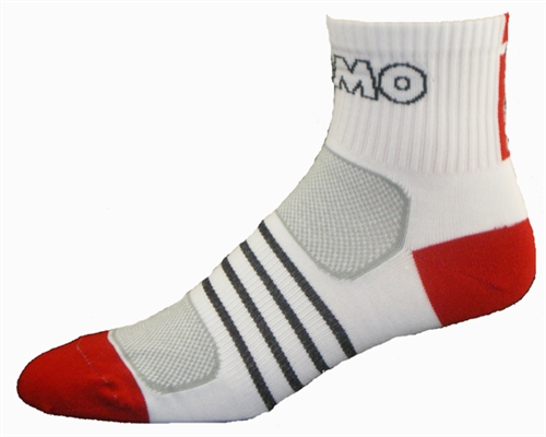 GIZMO Bicycle Socks 5" White/Red