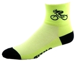 GIZMO CoolMax Socks - Bicycle - neon yellow