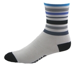 Velo Stripes CoolMax Socks 6"- White