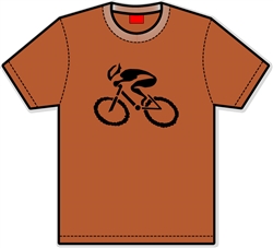 G-Man Apparel Bicycle T-Shirt - Burnt Orange
