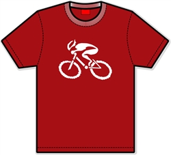 G-Man Apparel Bicycle T-Shirt - Cherry Red