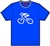 G-Man Apparel Bicycle T-Shirt - Royal Blue