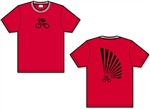 G-Man Apparel Rising Sun Bicycle T-Shirt - Red