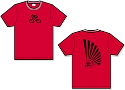 G-Man Apparel Rising Sun Bicycle T-Shirt - Red
