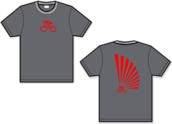 G-Man Apparel Rising Sun Bicycle T-Shirt - Charcoal
