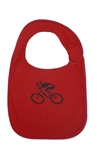 G-Man Bicycle Baby Bib - Red