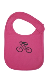 G-Man Bicycle Baby Bib - Hot Pink