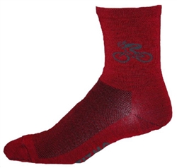 Bicycle Wooly-G 5" cuff Socks - red