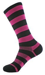 Wooly-G Tall Stripes 8.0 Socks - black/neon pink