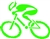 G-Man Bicycle Die Cut Sticker 6" Green